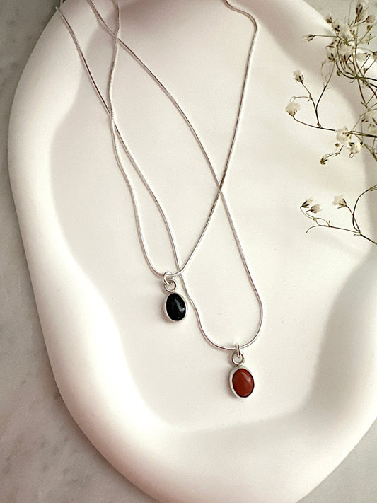 Black Agate Necklace Adorn U