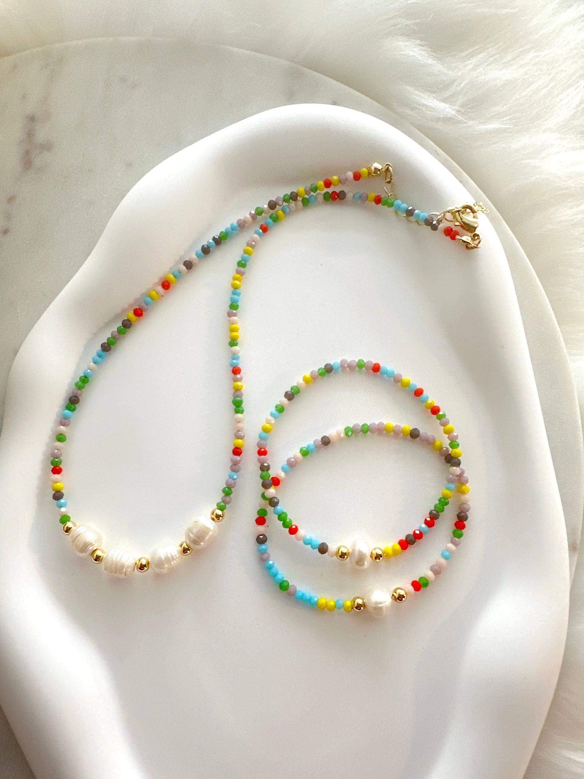 Rainbow mustard seed bracelets Adorn U