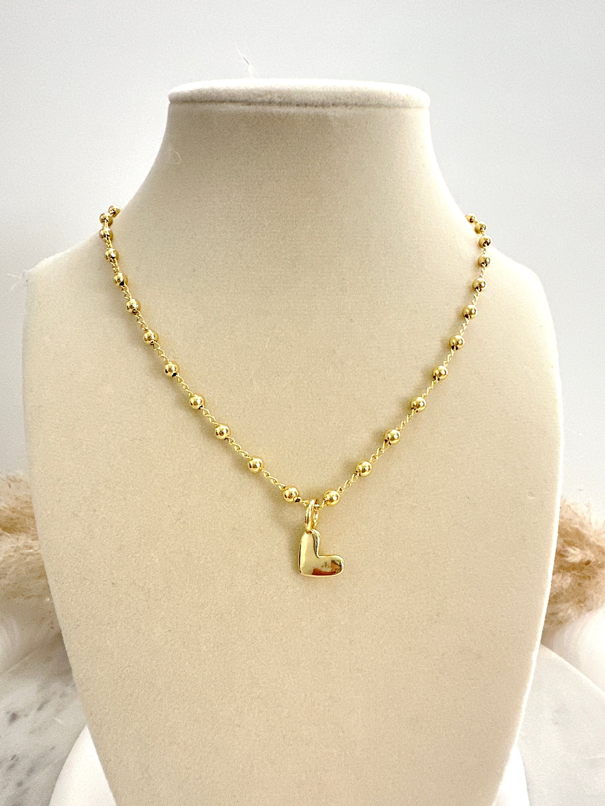 Chloe Heart Beaded Necklace Adorn U