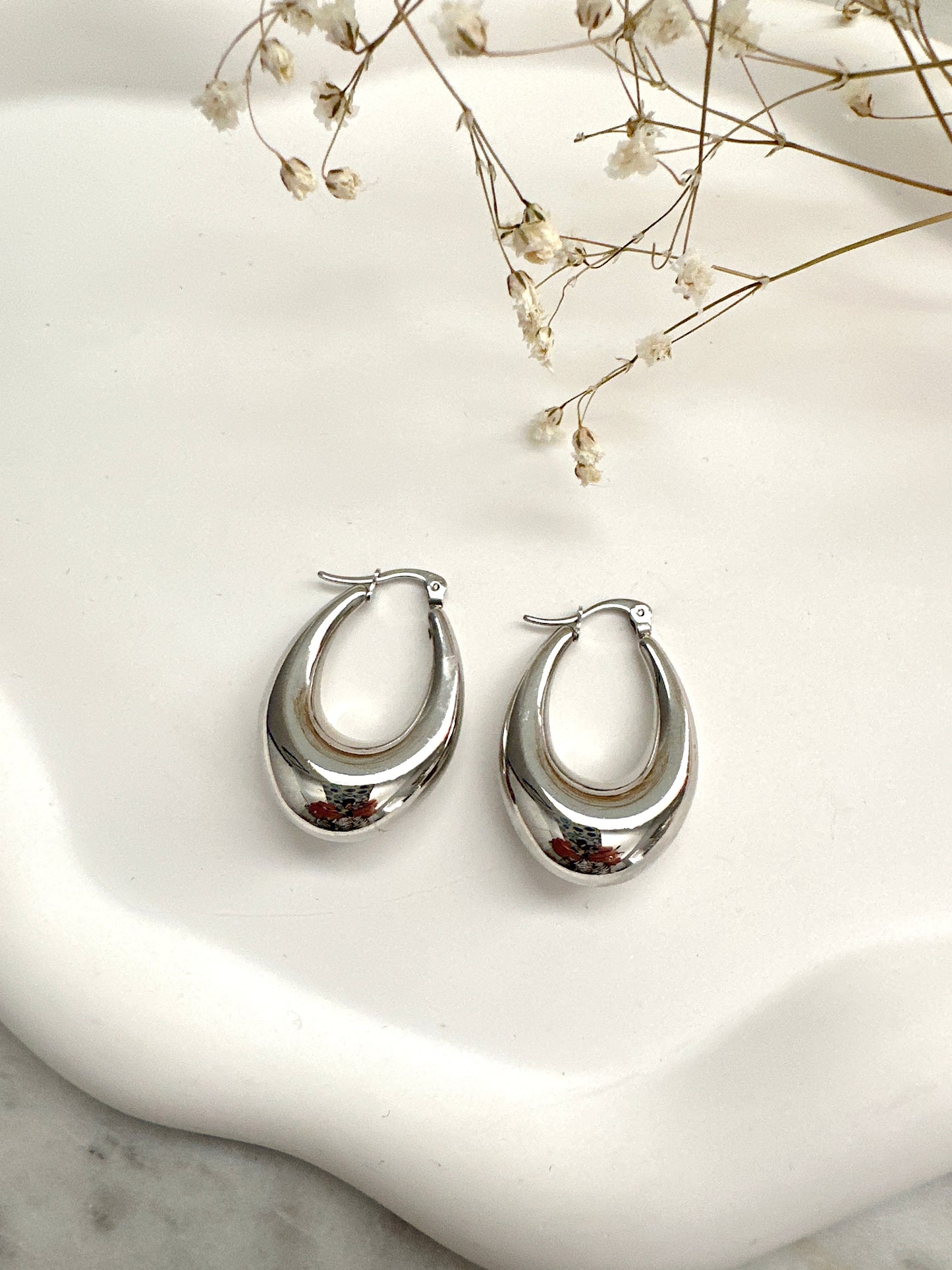 Elongated Drop Hoop Mayte Jewelry