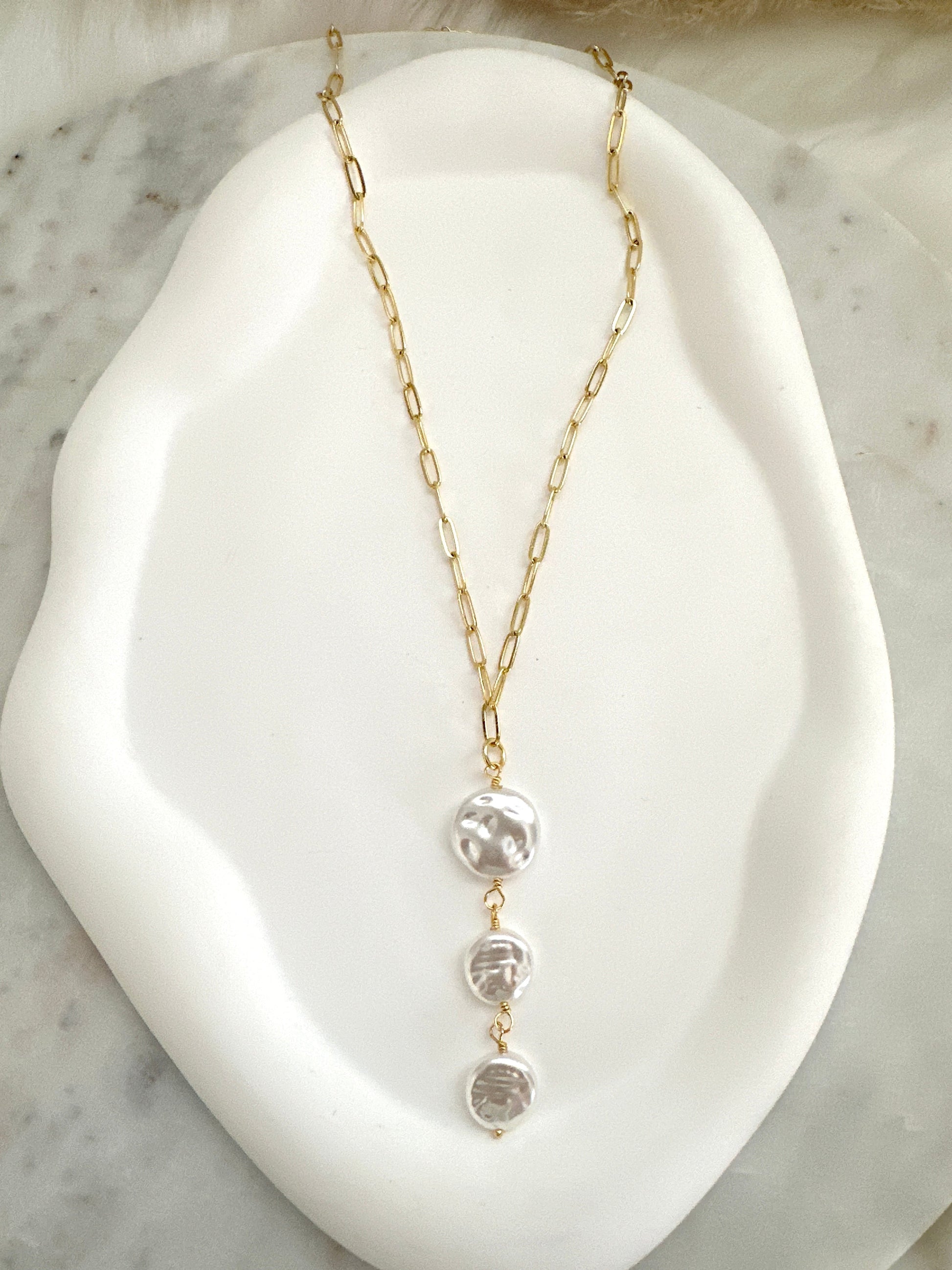 Cascada Coin Pearl Necklace Adorn U
