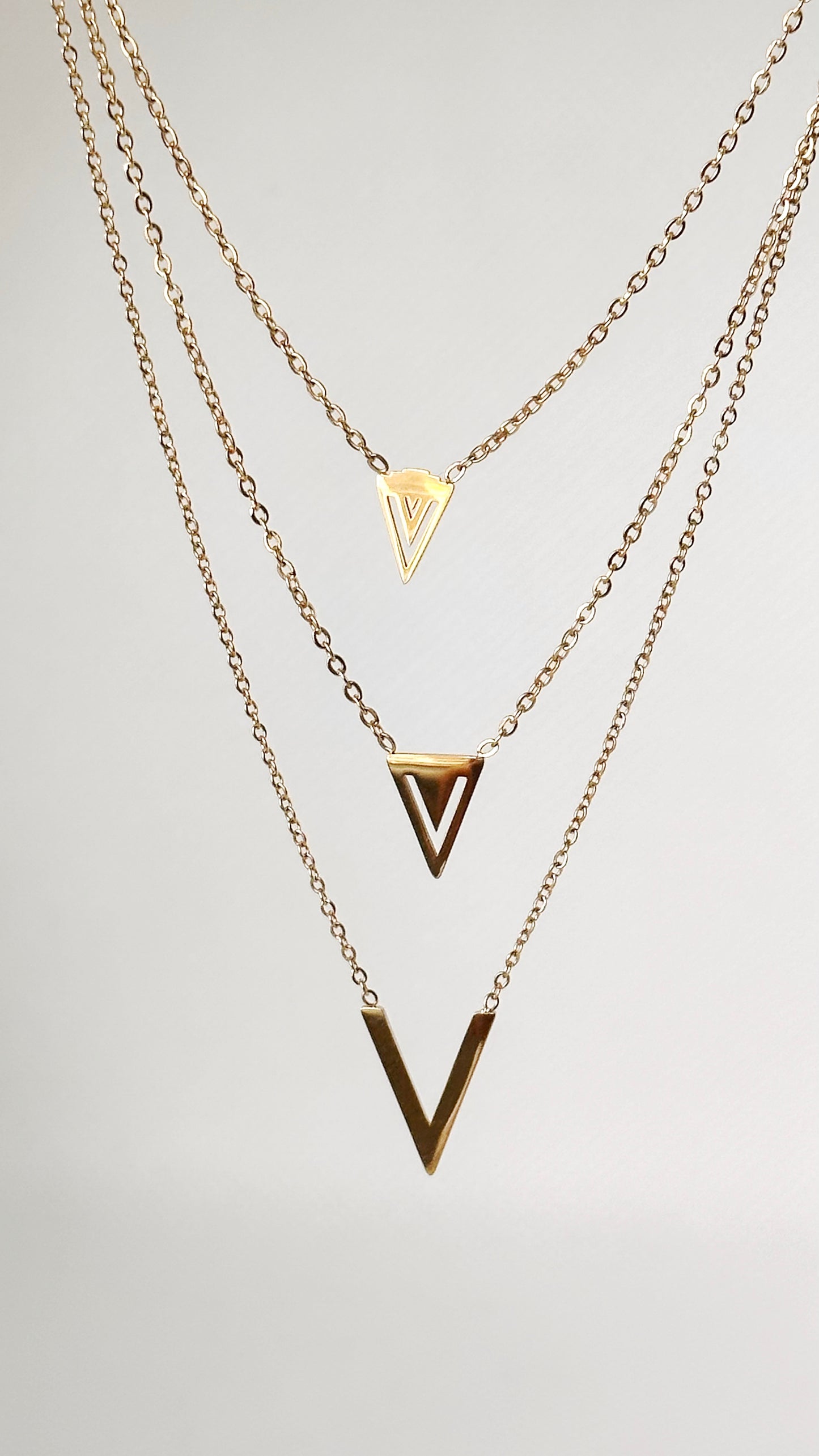 Layered V Necklace - Adorn U
