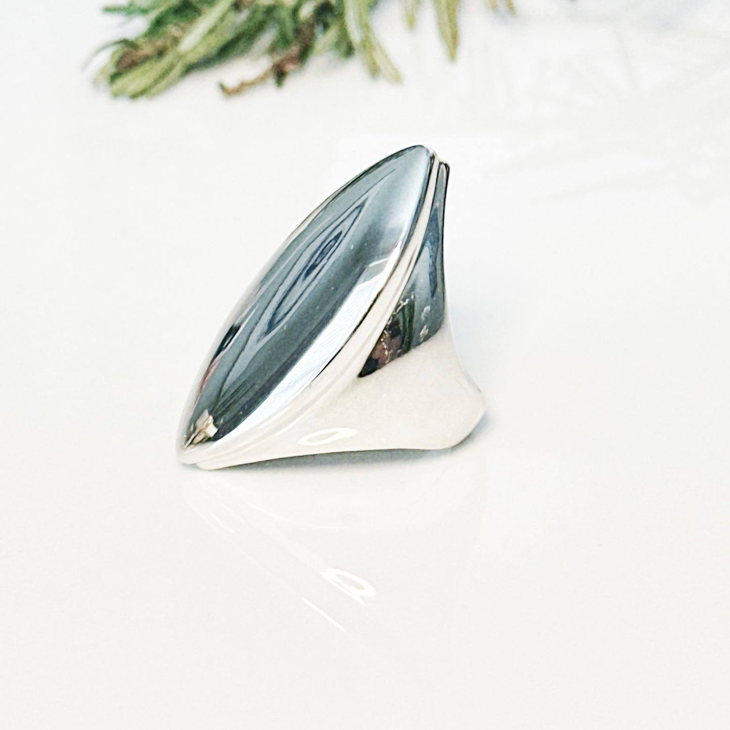 Oval Stainless Steel Ring - Adorn U