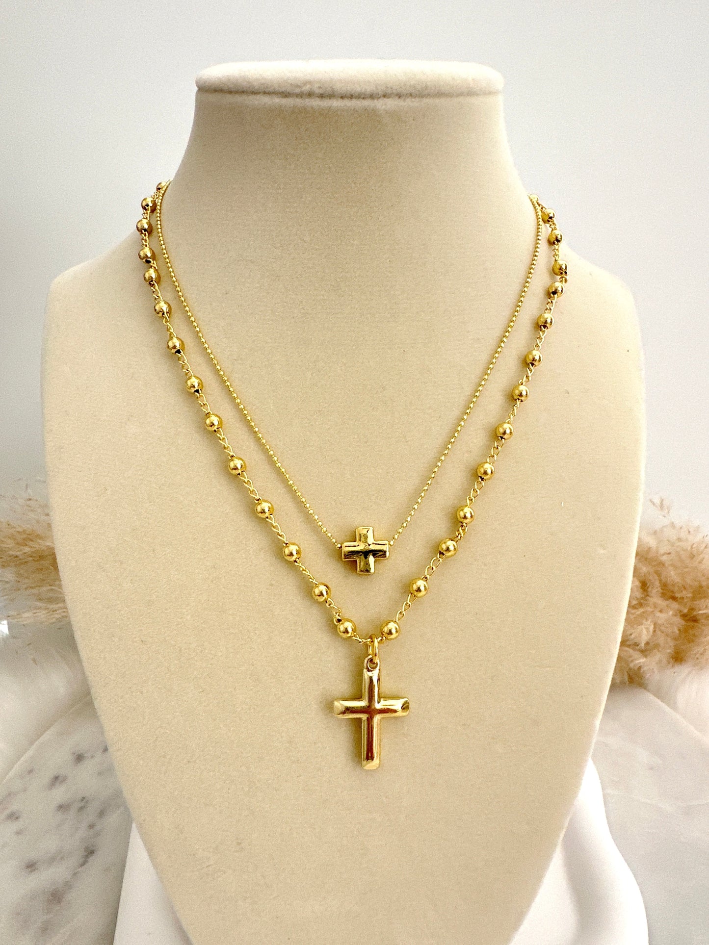 Simple Small Cross Necklace Adorn U