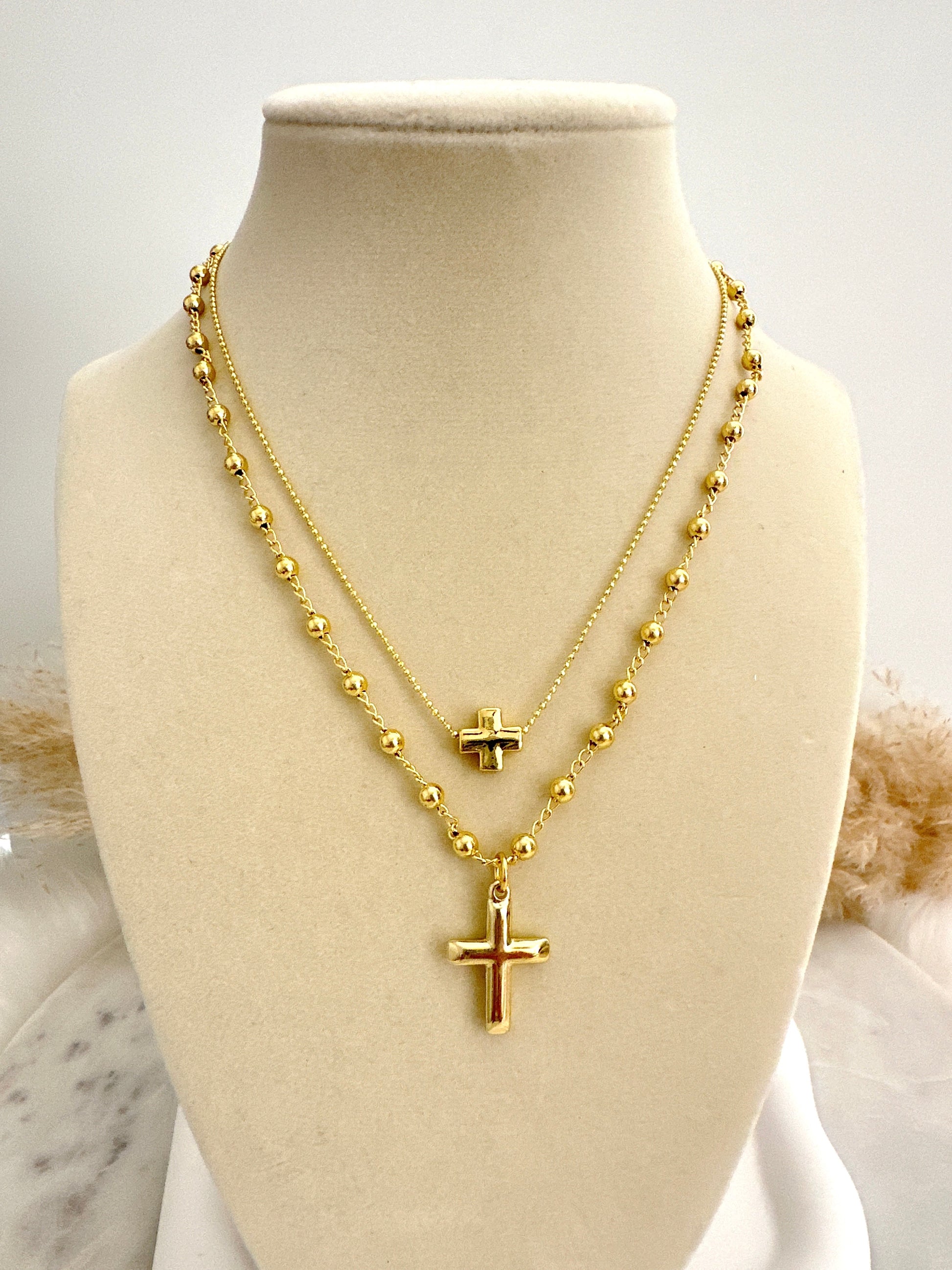 Simple Small Cross Necklace Adorn U