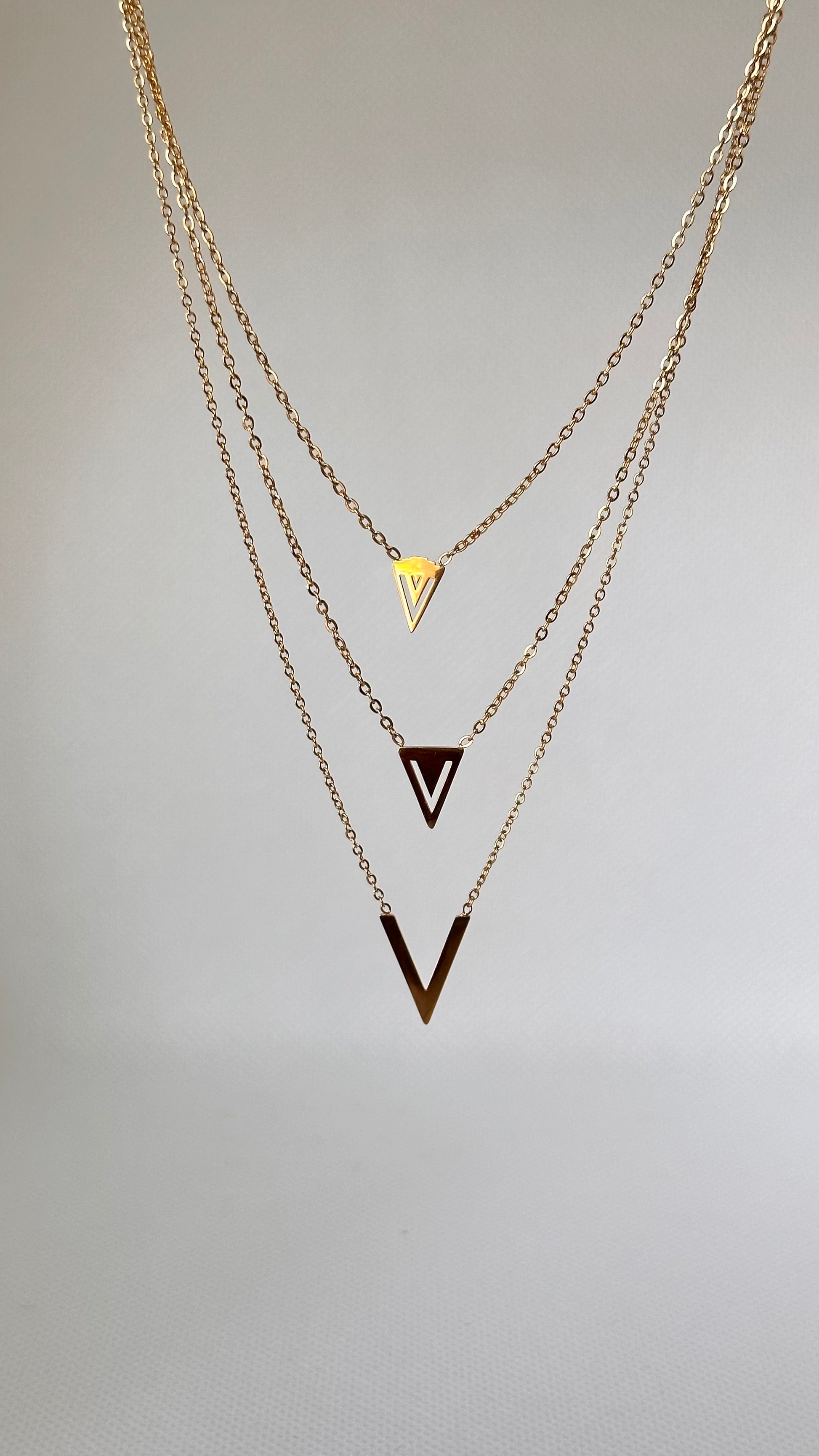 Layered V Necklace - Adorn U