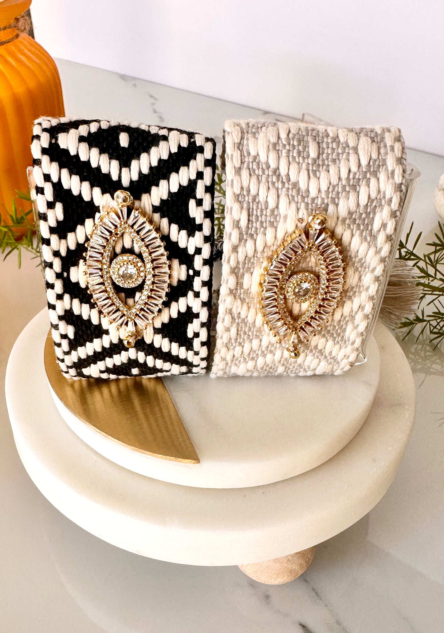 Evil eye braided cuff bracelet - Adorn U