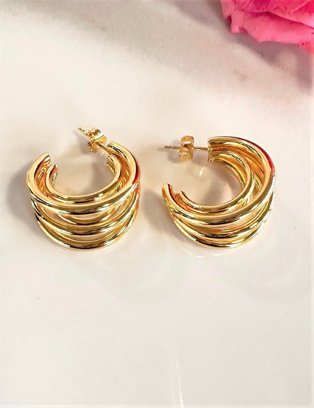 Beatrix 4 Hoop Earrings - Adorn U