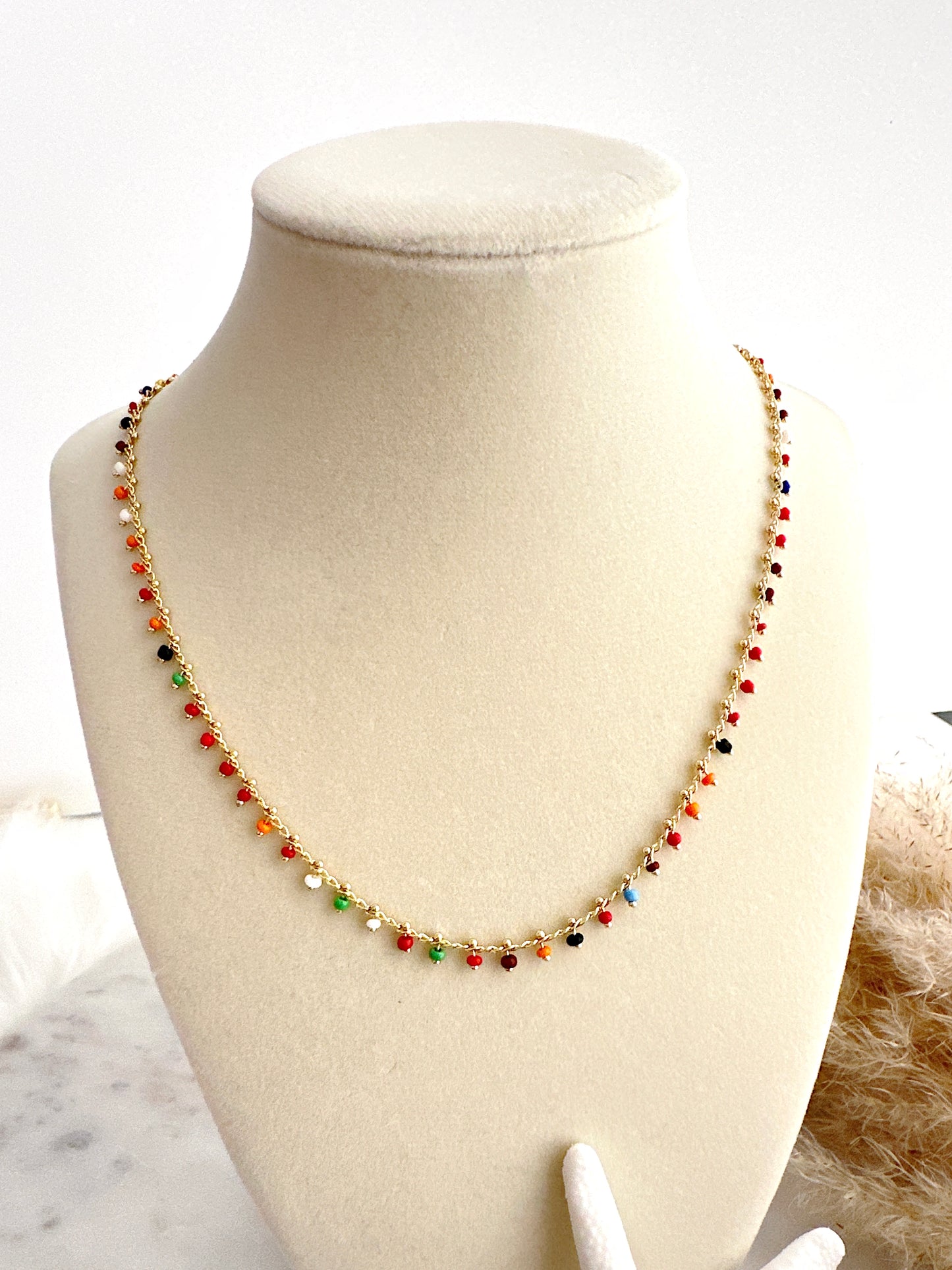 Multicolored beaded necklace