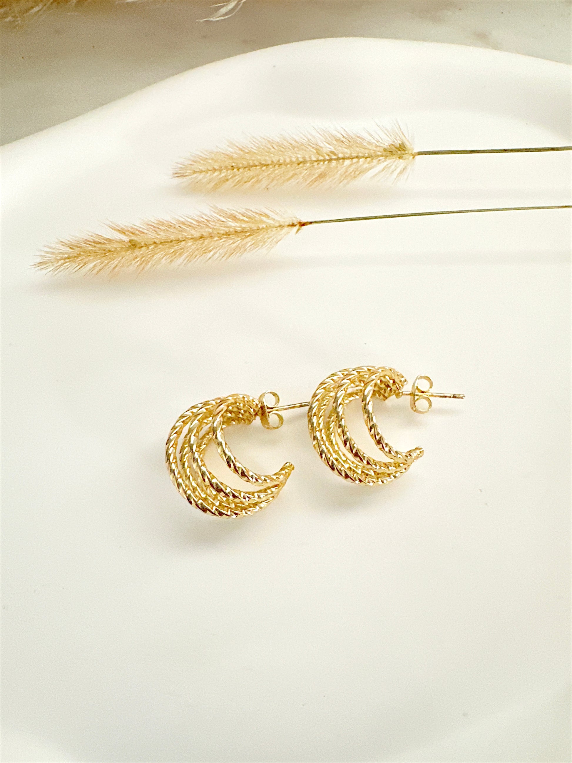 Textured Hoops Mayte Jewelry