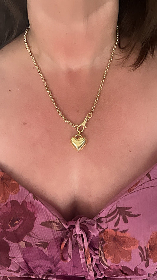 Mini Puffy Heart Necklace Adorn U