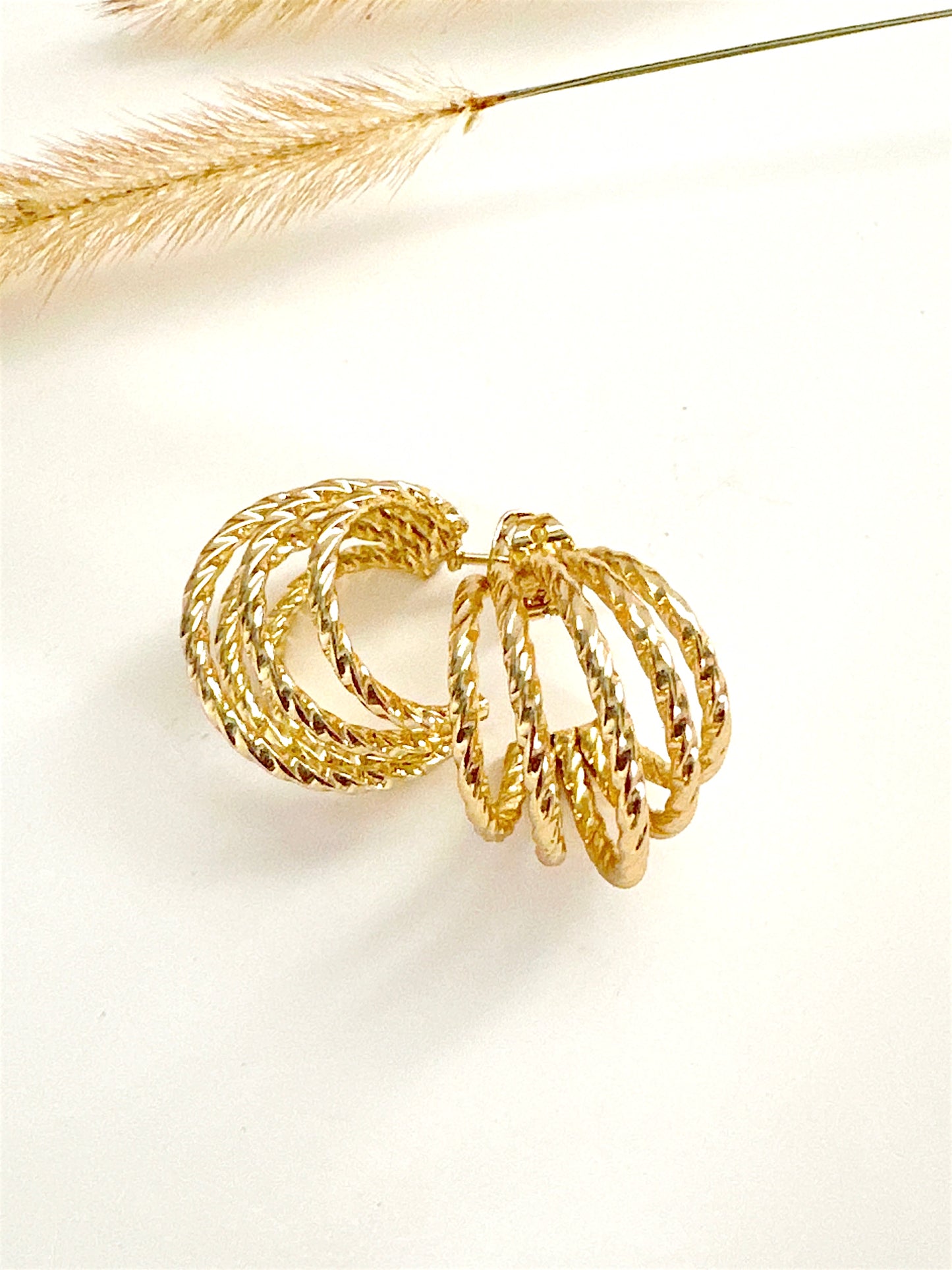 Textured Hoops Mayte Jewelry