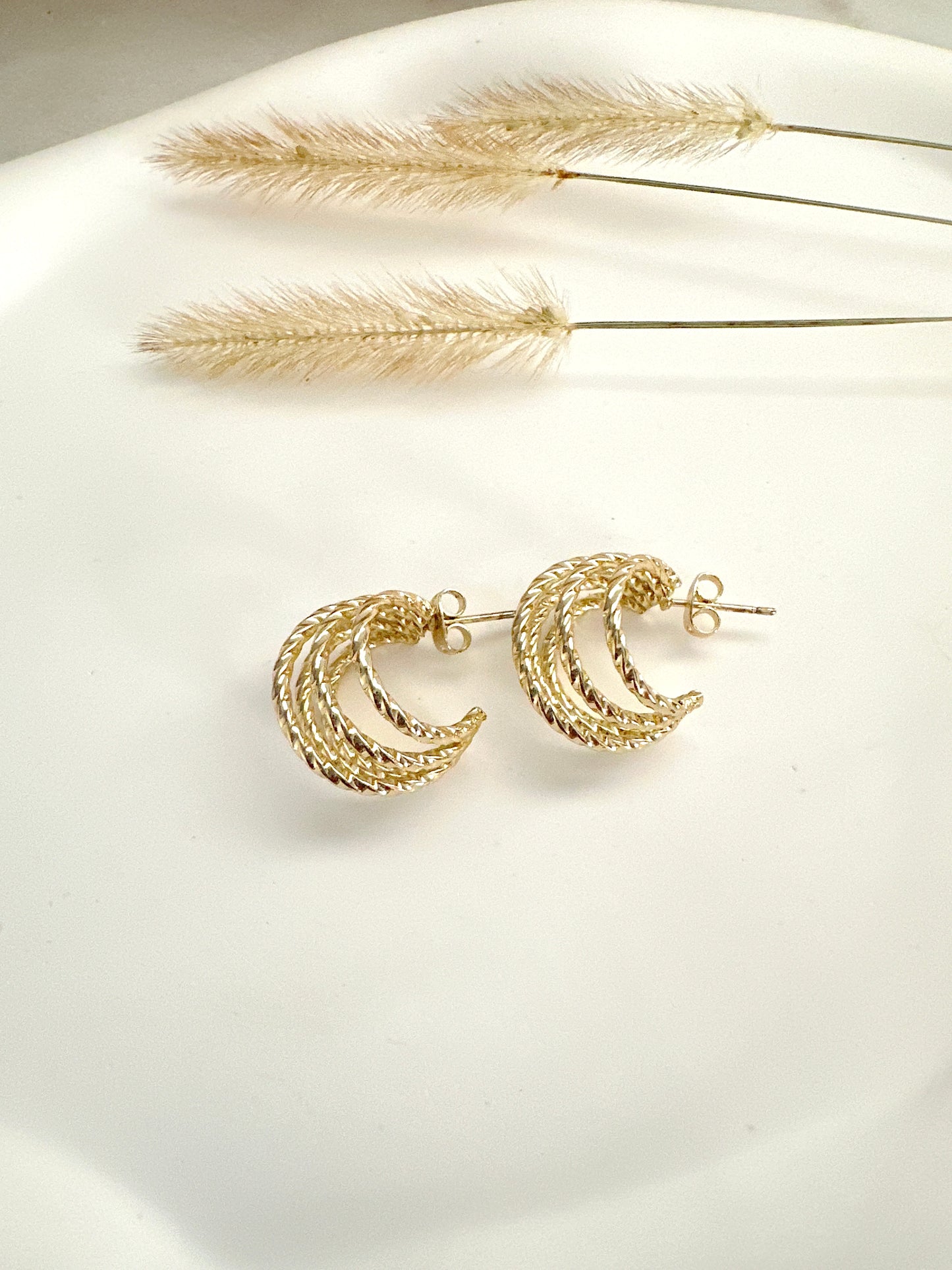 Textured Hoops Mayte Jewelry