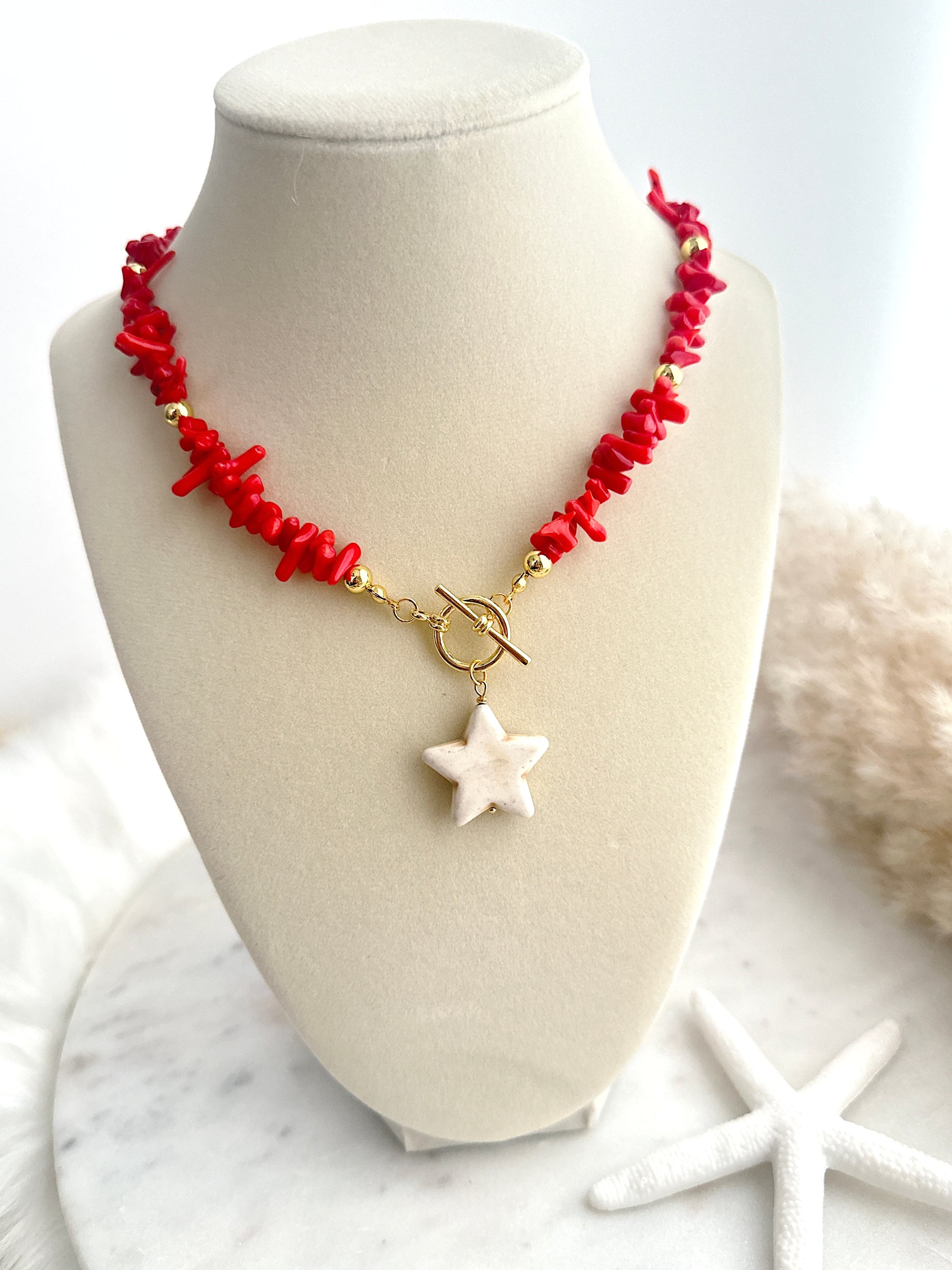 Red Coral Necklace - Adorn U