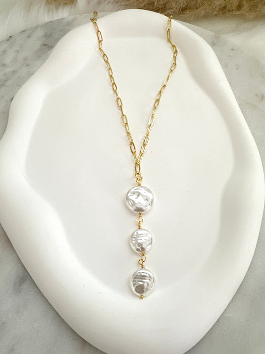 Cascada Coin Pearl Necklace Adorn U
