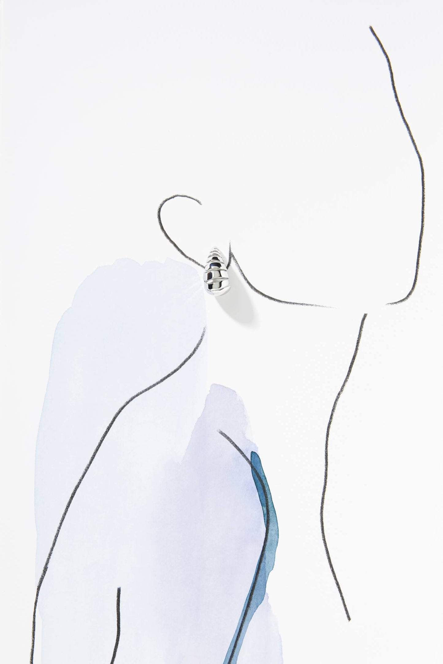 Sliced Tear Drop Earrings Adorn U