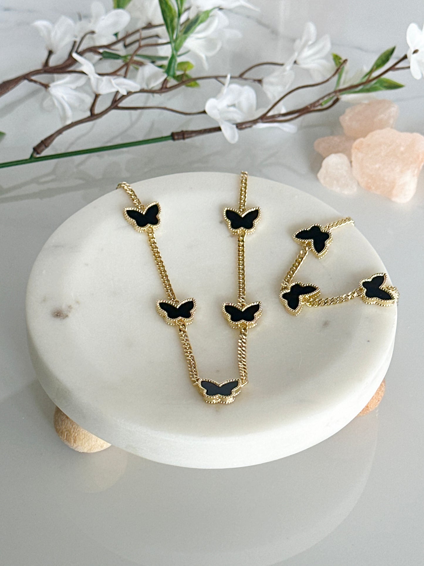 Butterfly Necklace and Bracelet Set - Adorn U