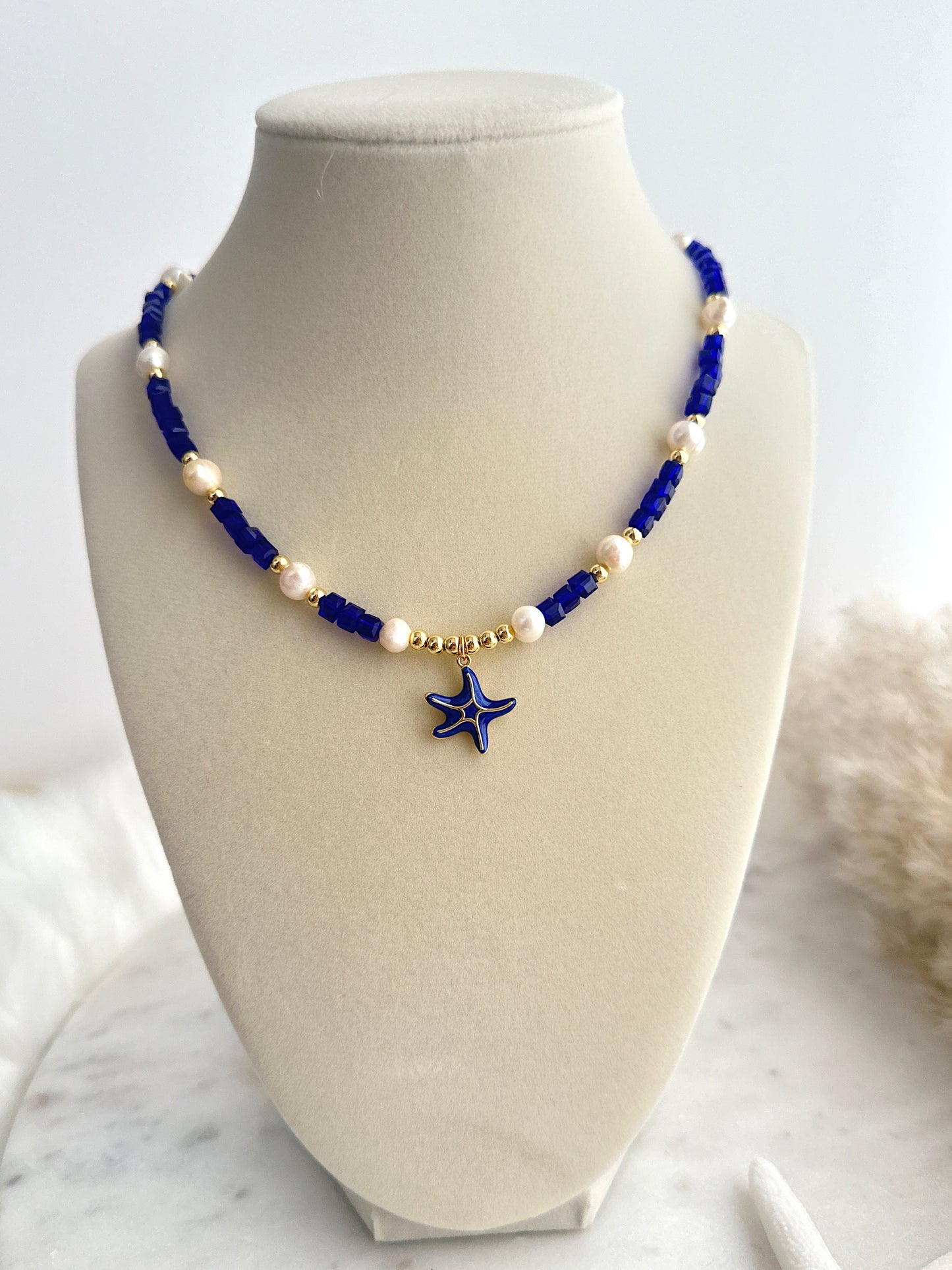 Blue Crystal Necklace - Adorn U