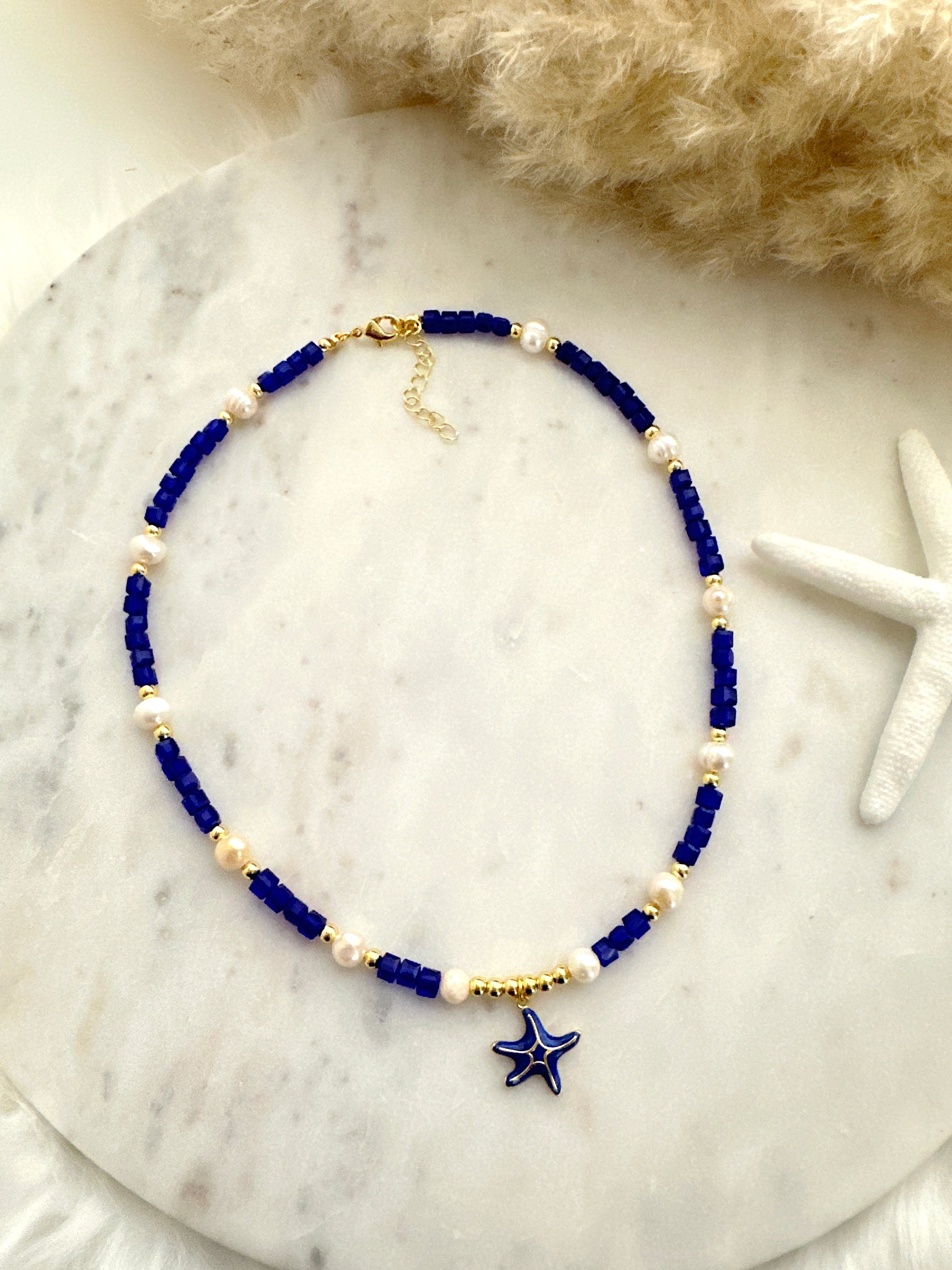 Blue Crystal Necklace - Adorn U