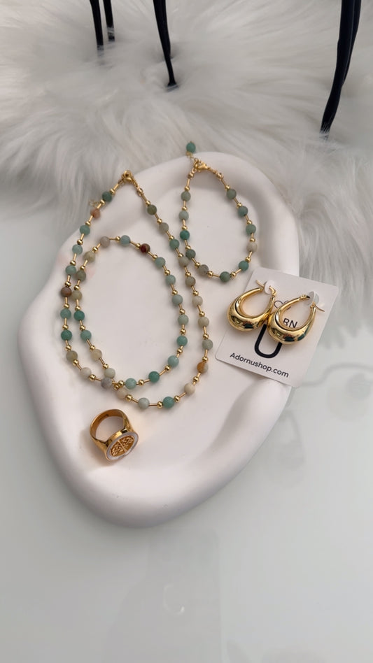 Green Agate Set Adorn U