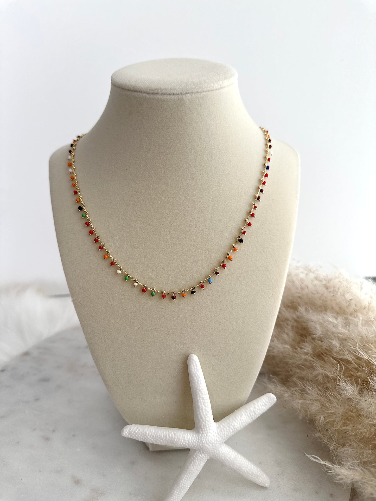 Multicolored beaded necklace