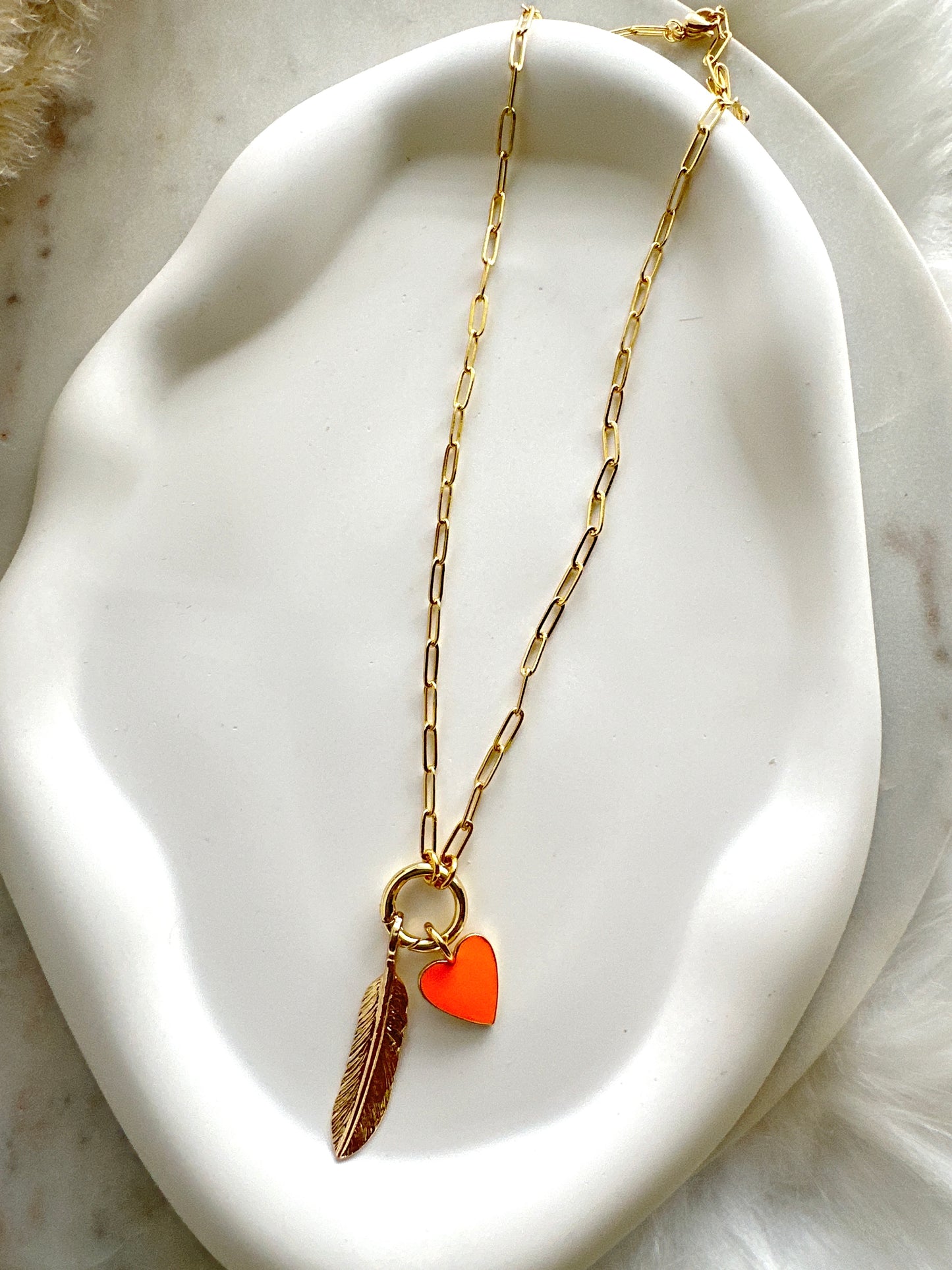 Feathered Heart Necklace