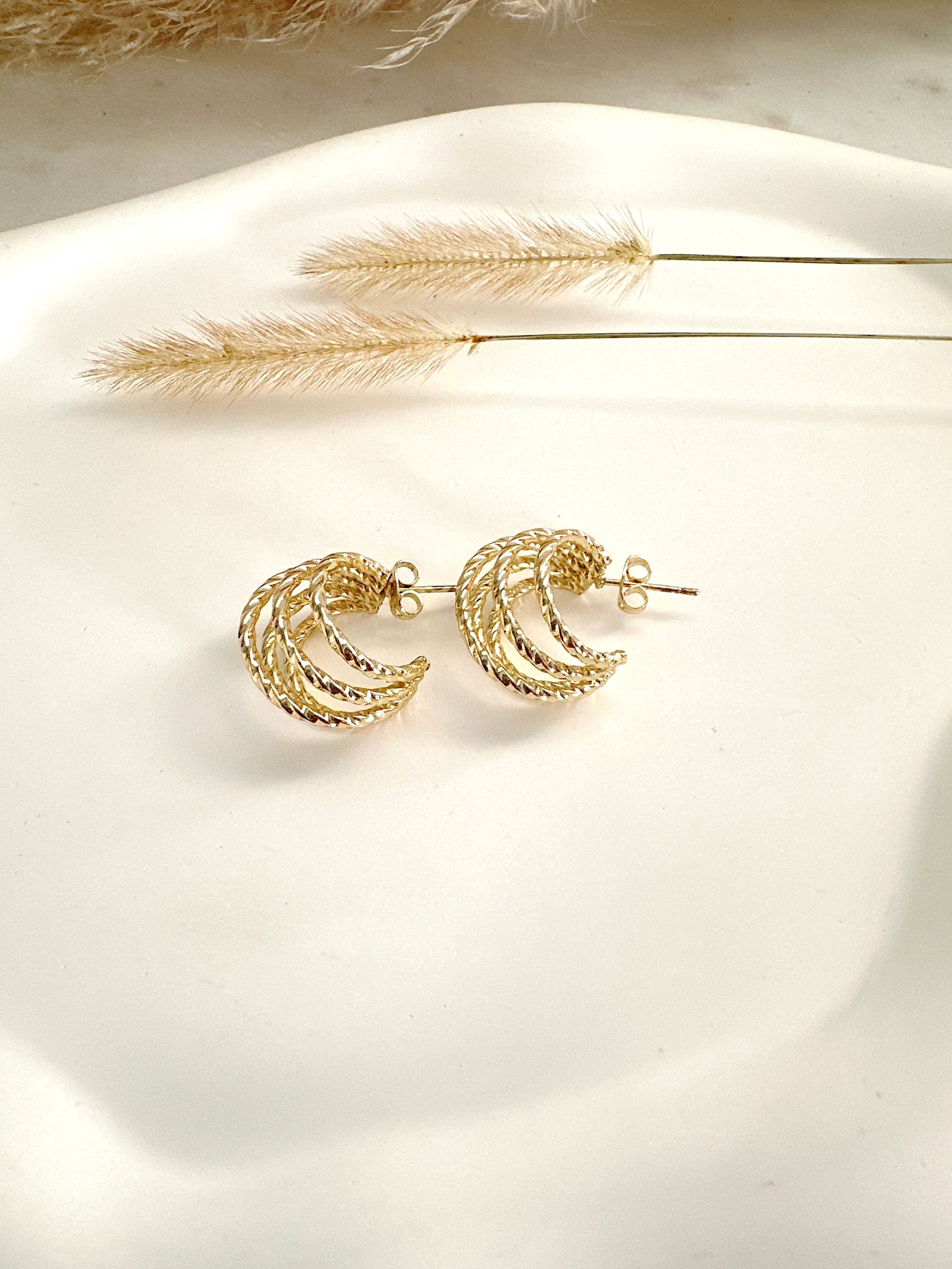 Textured Hoops Mayte Jewelry