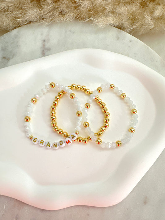 Grandma/Abuela/Nana Bracelet Stack