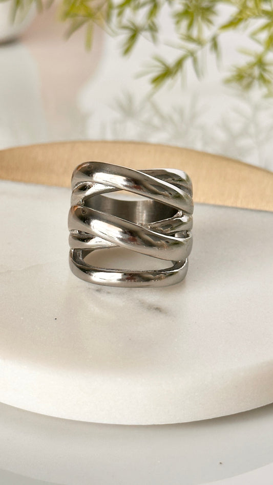 Weave Stainless Steel Ring - Adorn U