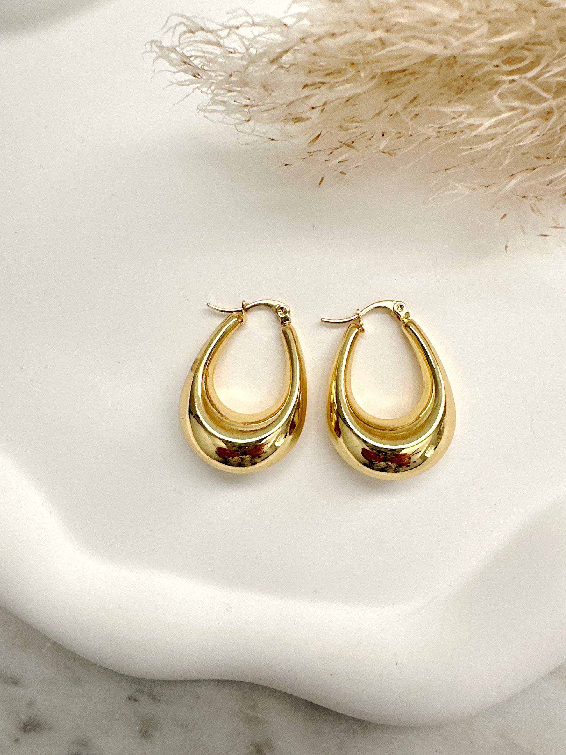 Elongated Drop Hoop Mayte Jewelry