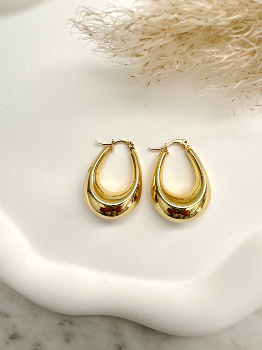 Elongated Drop Hoop Mayte Jewelry