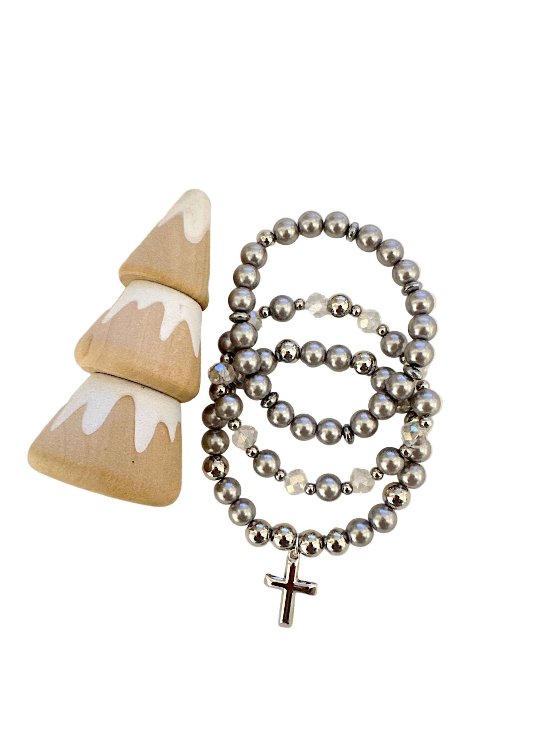 Chrome Contessa Bracelet Stack Adorn U