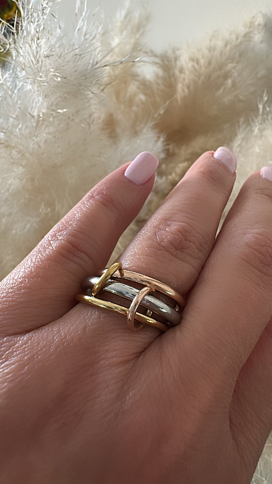 Tricolor Stainless Steel Ring