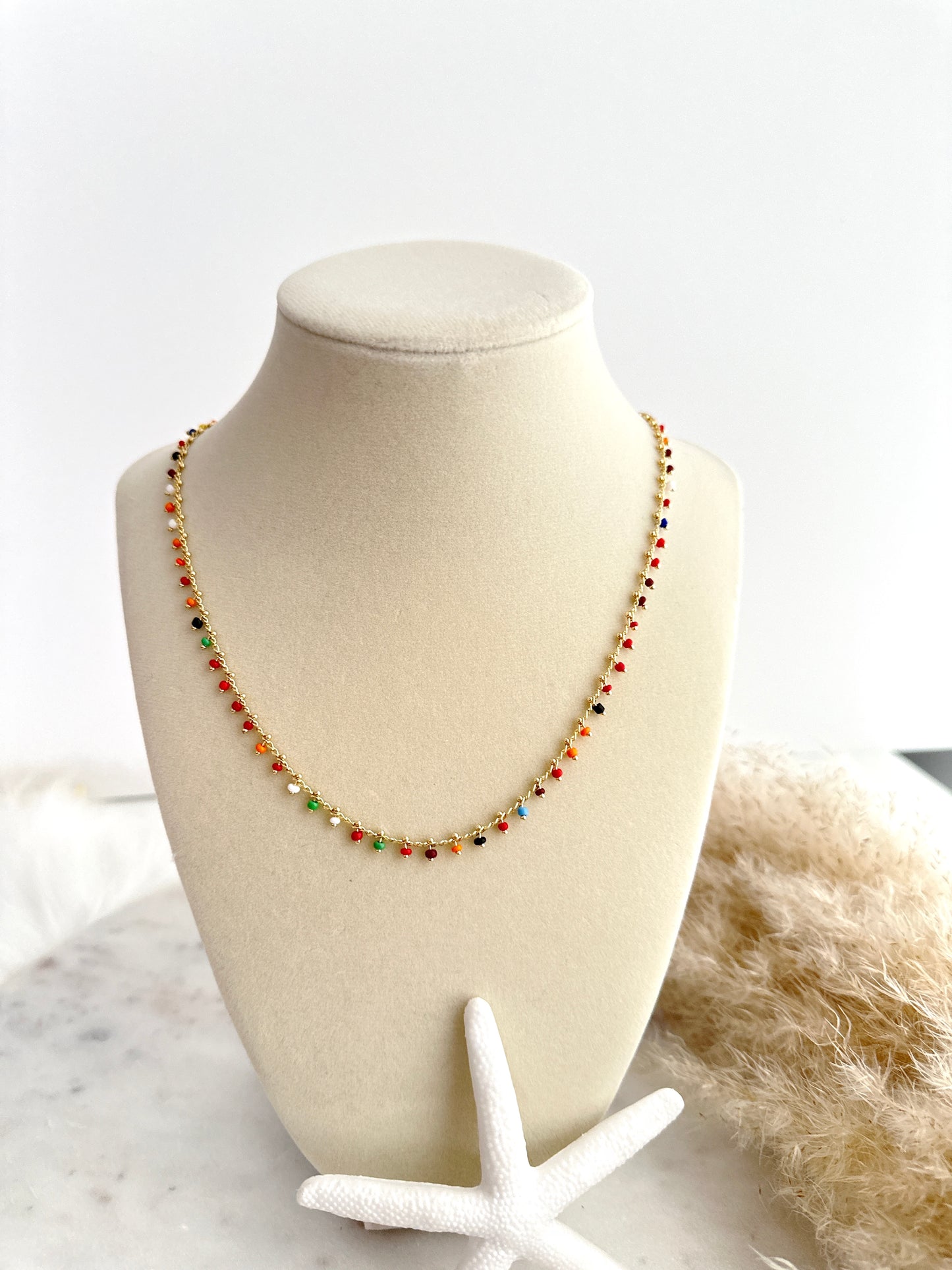 Multicolored beaded necklace