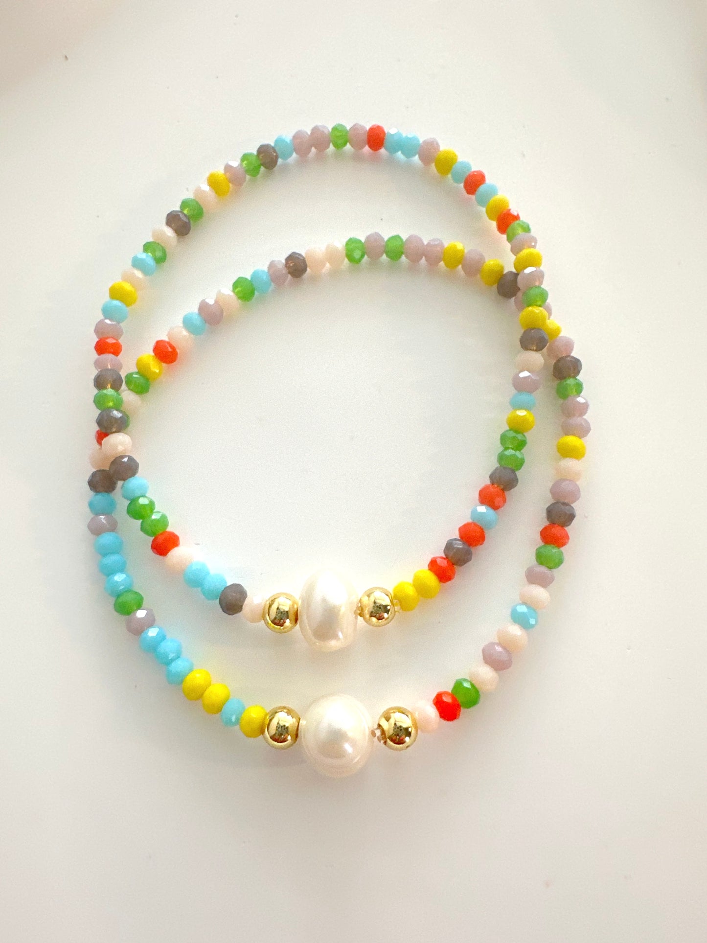 Rainbow mustard seed bracelets