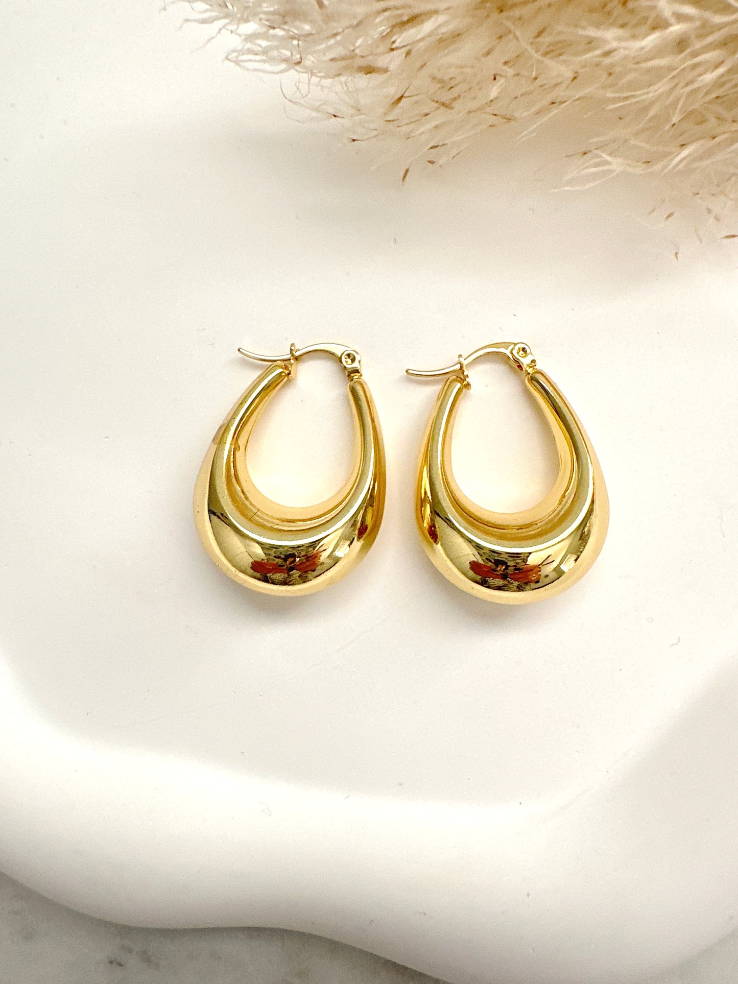 Elongated Drop Hoop Mayte Jewelry