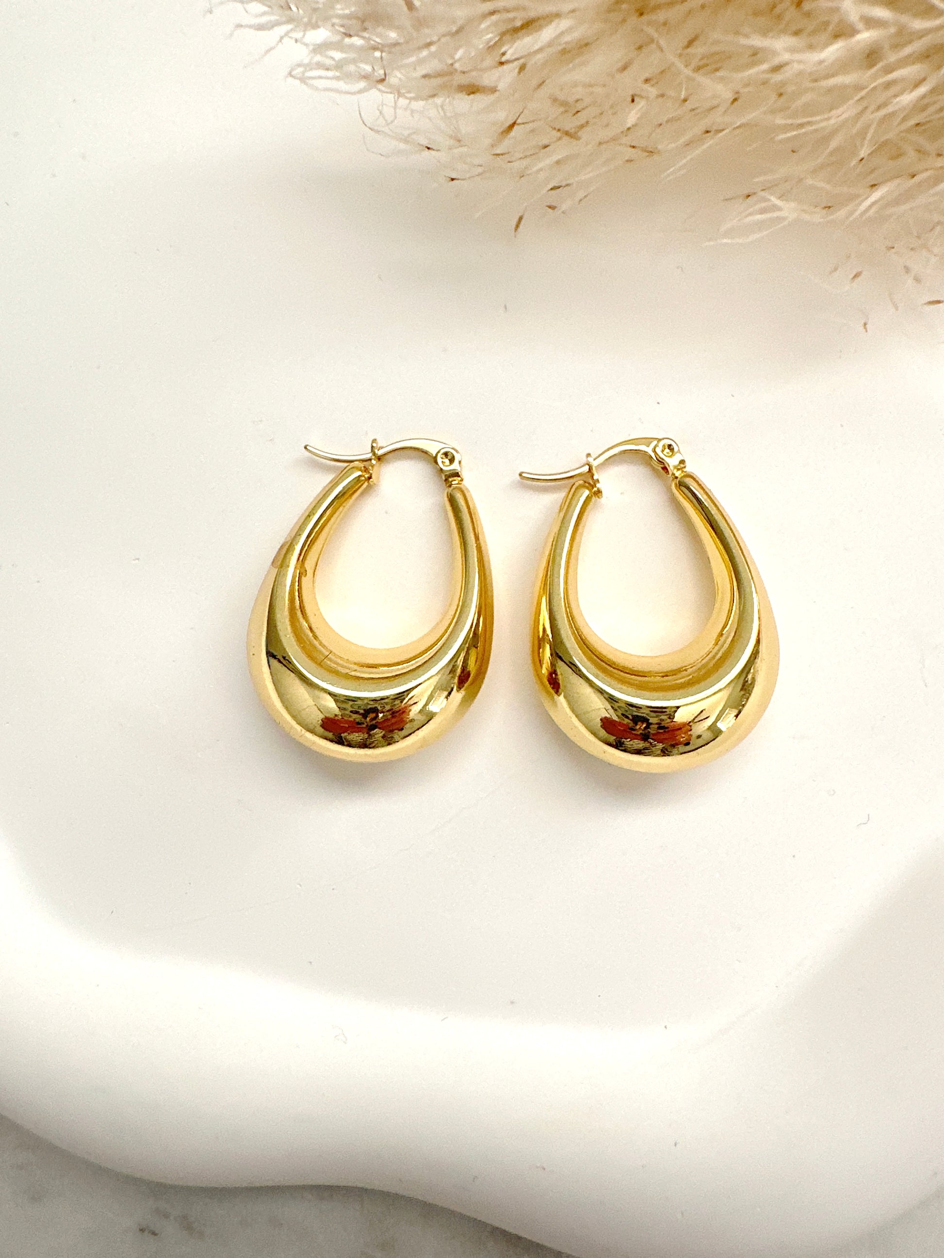 Elongated Drop Hoop Mayte Jewelry