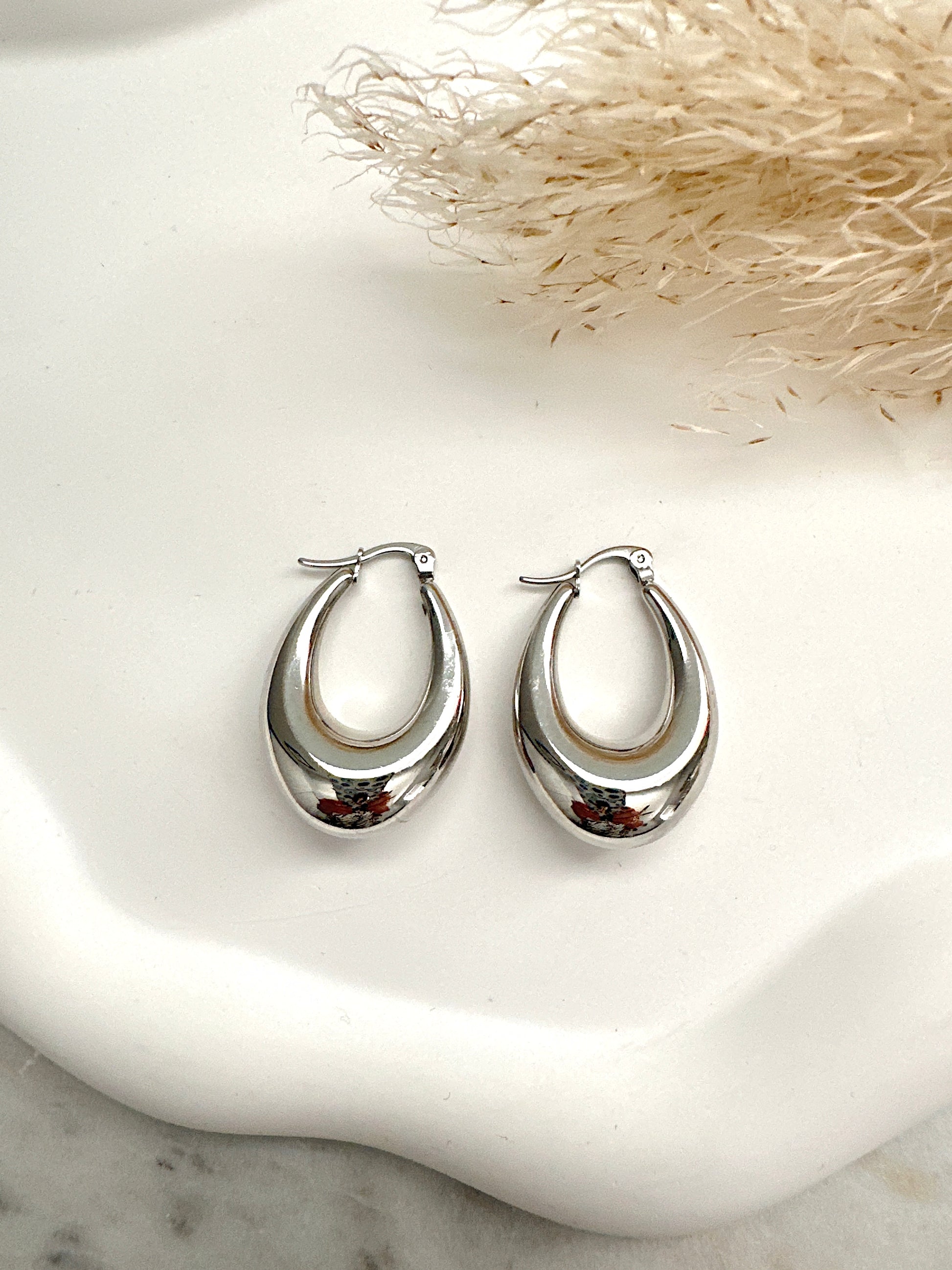 Elongated Drop Hoop Mayte Jewelry