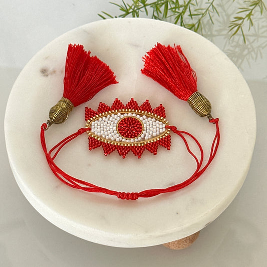 Red String Evil Eye Miyuki - Adorn U