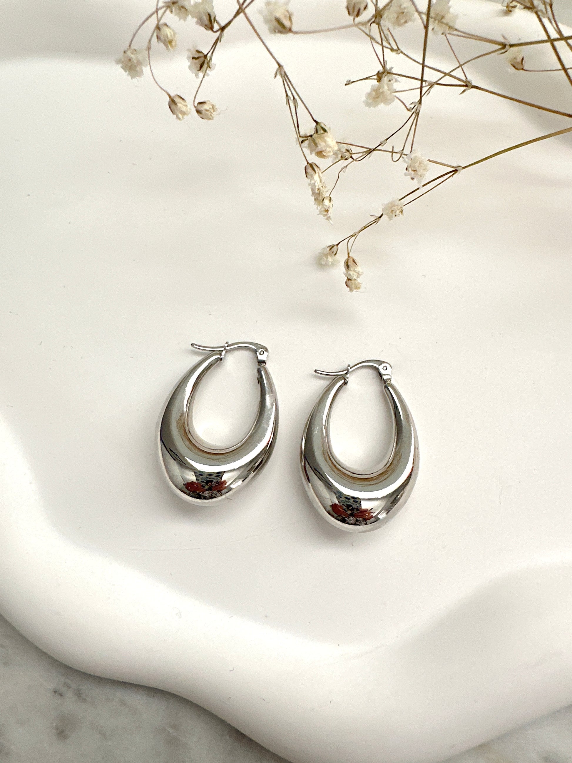 Elongated Drop Hoop Mayte Jewelry