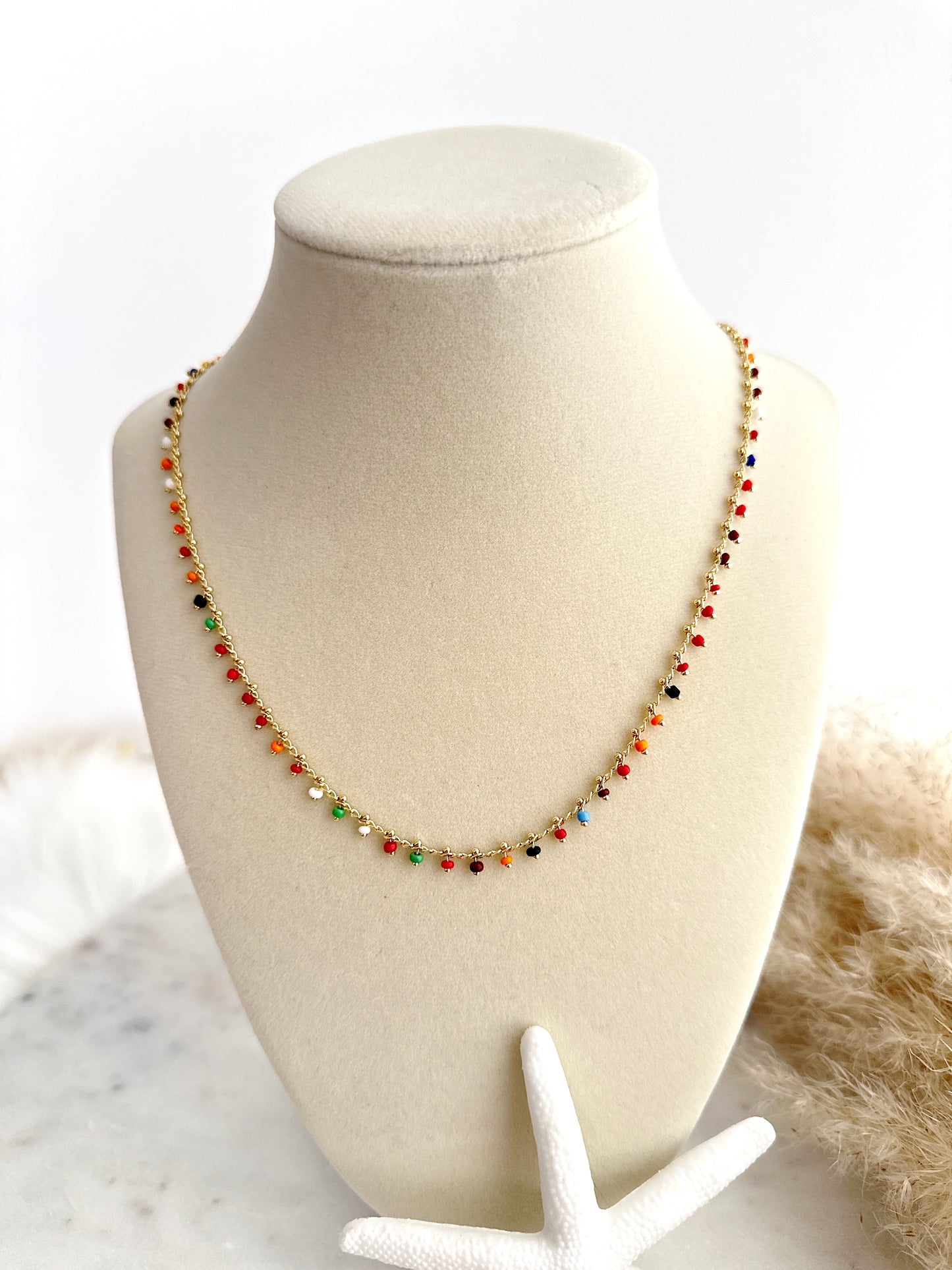 Multicolored beaded necklace