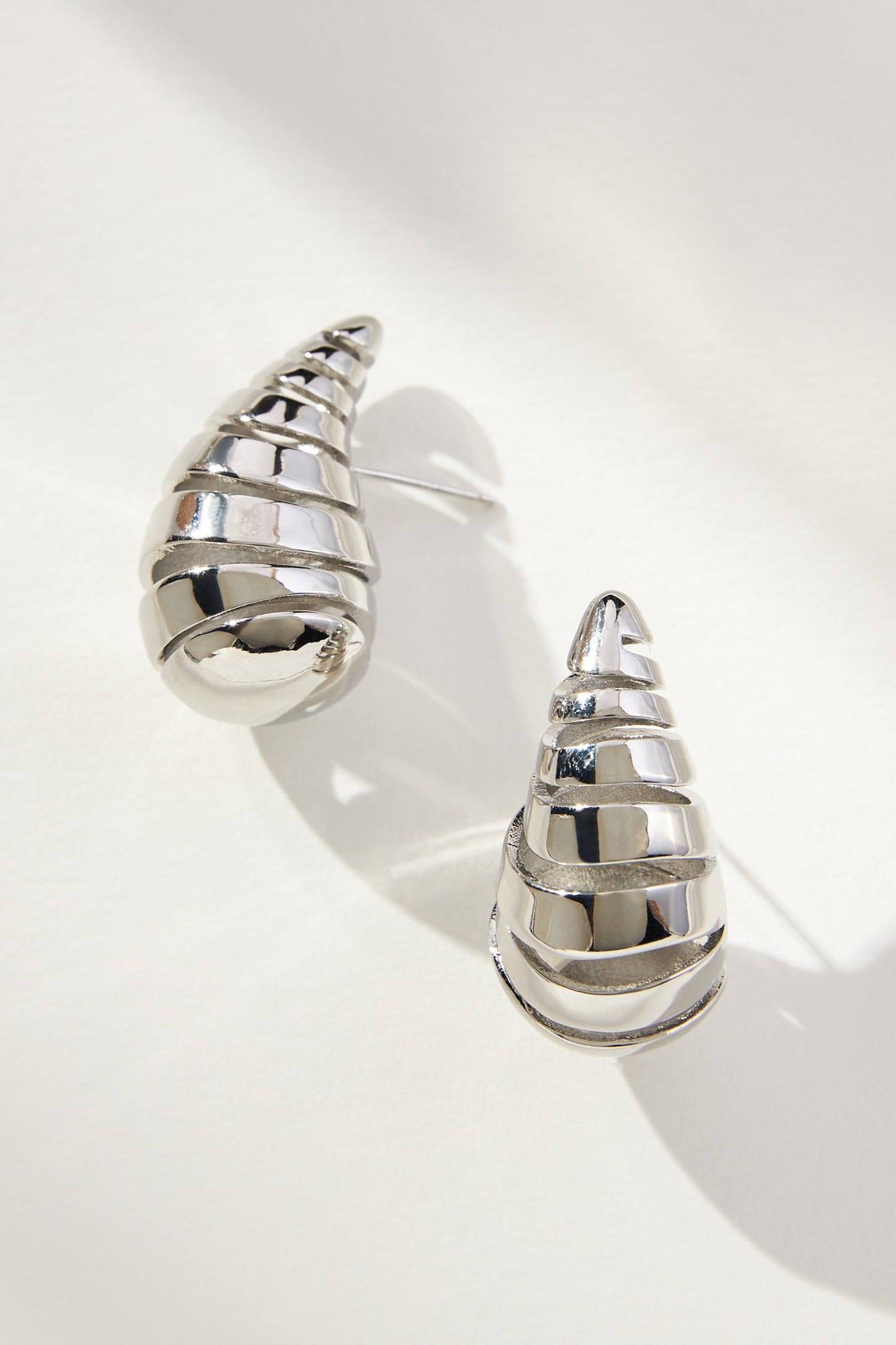 Sliced Tear Drop Earrings Adorn U