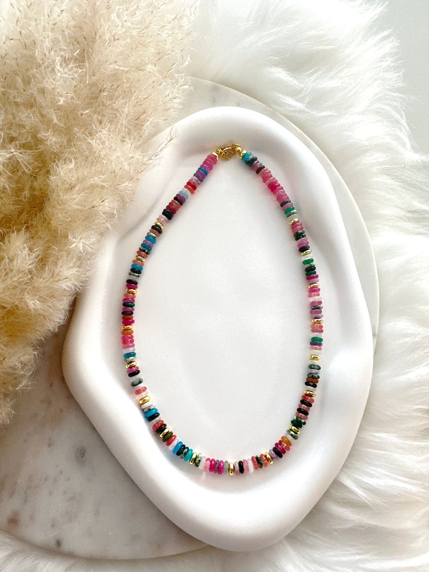 Pink Puka Necklace